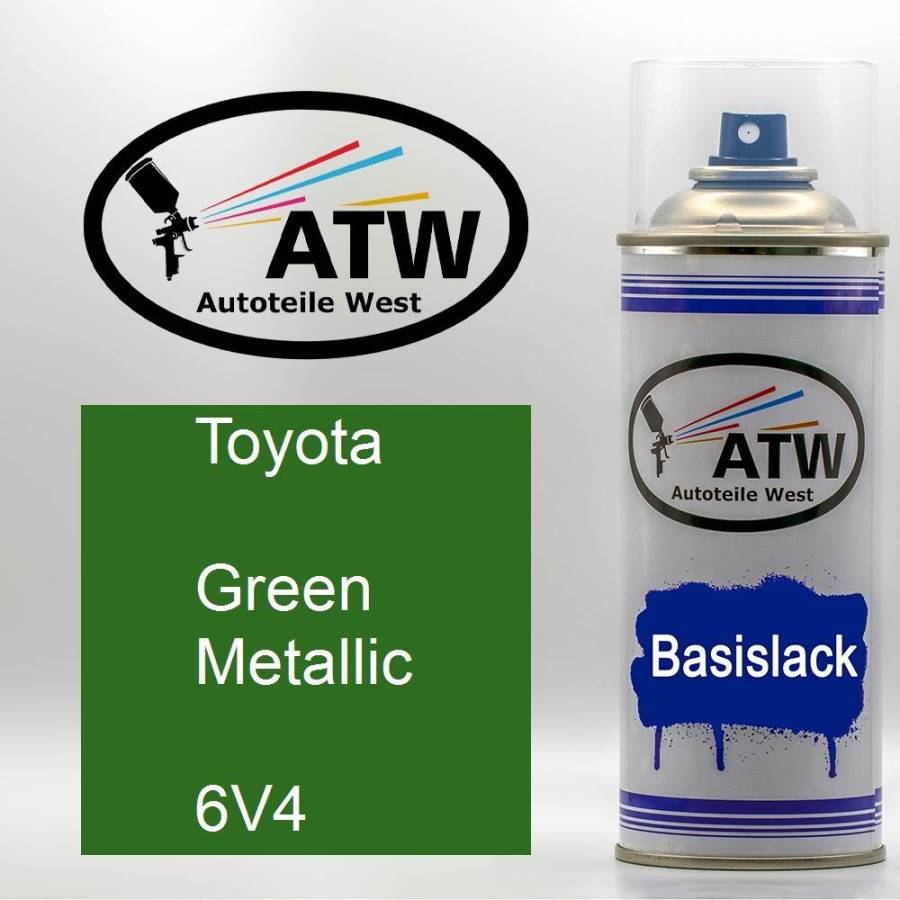 Toyota, Green Metallic, 6V4: 400ml Sprühdose, von ATW Autoteile West.